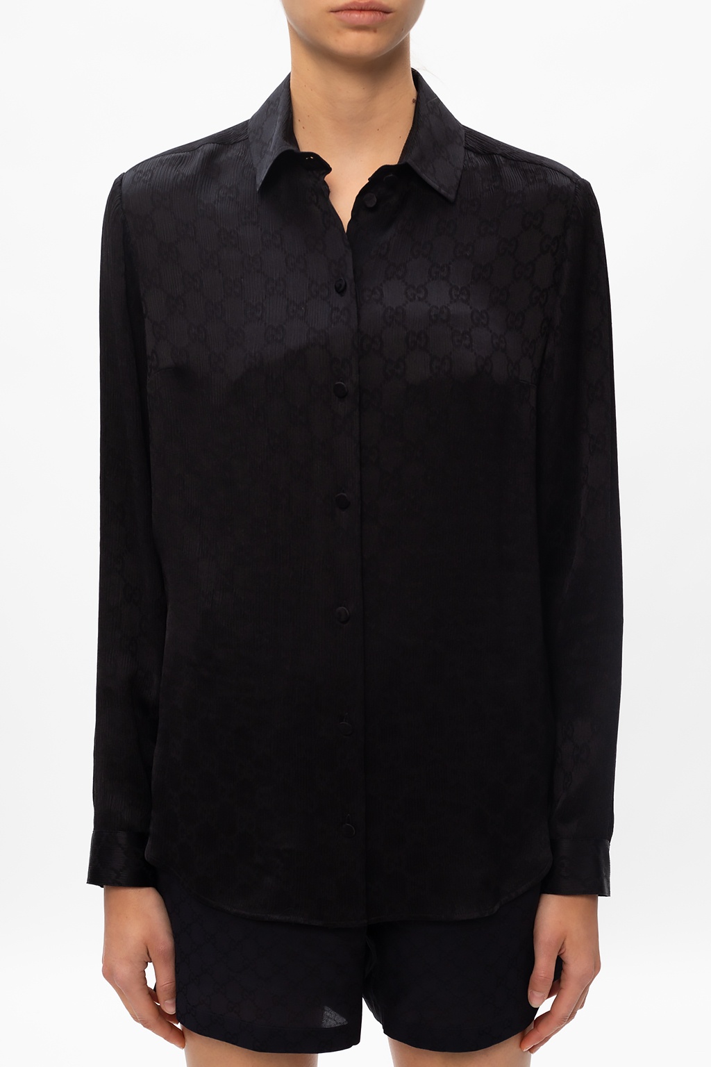 GUCCI 黒 ブラック シャツ 40